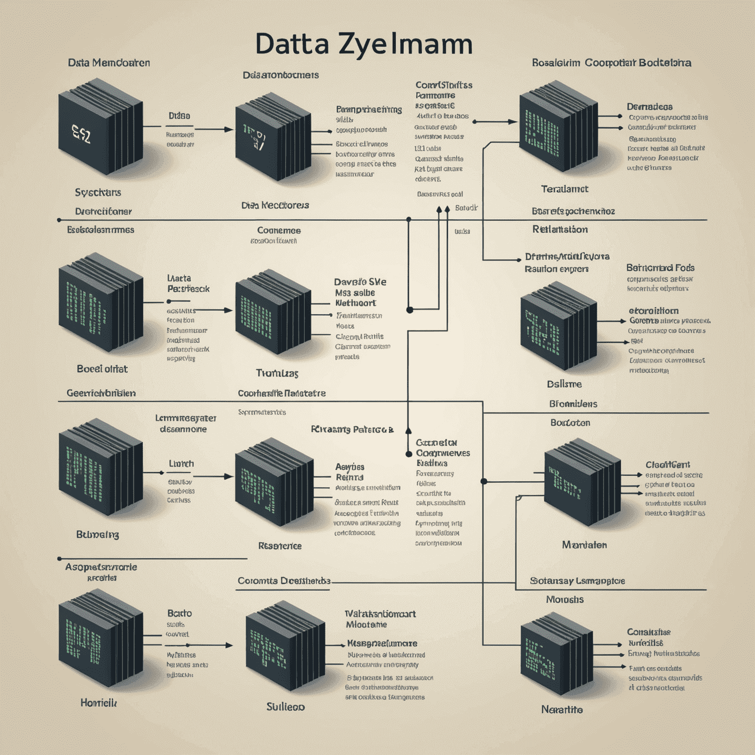 Una imagen que muestra un diagrama visual de diferentes tipos de datos (números, cadenas, booleanos) y cómo se representan las variables en la memoria de la computadora.